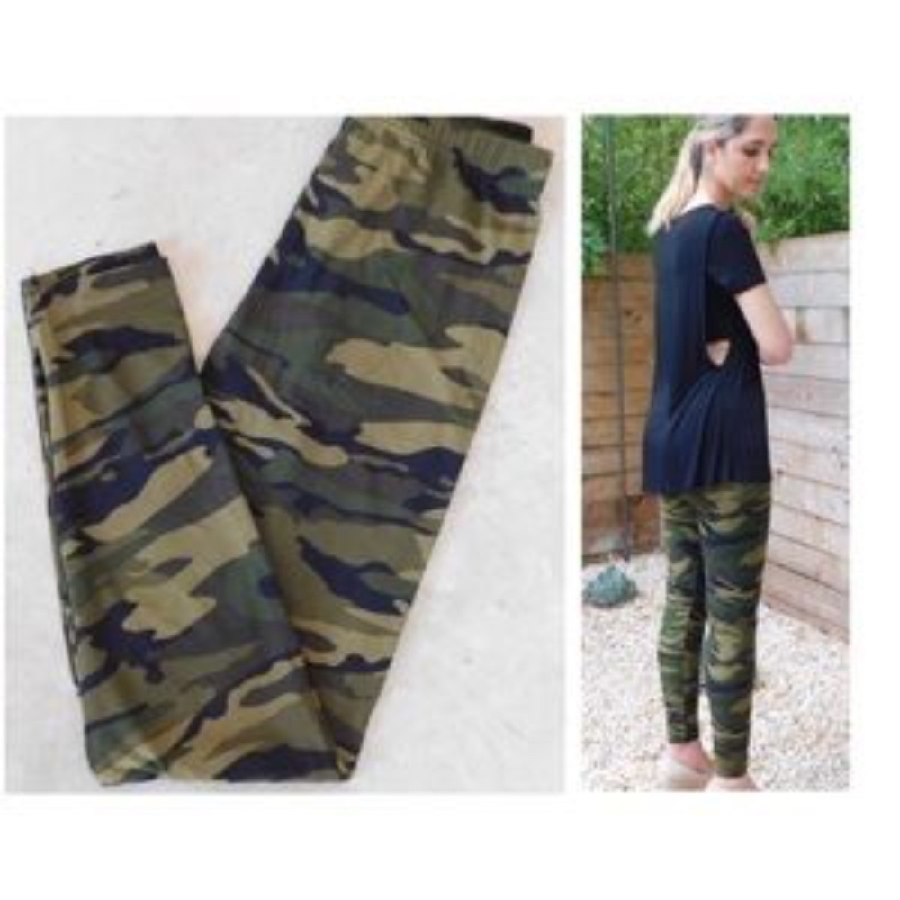 Camouflage Print Buttery Soft Leggings New